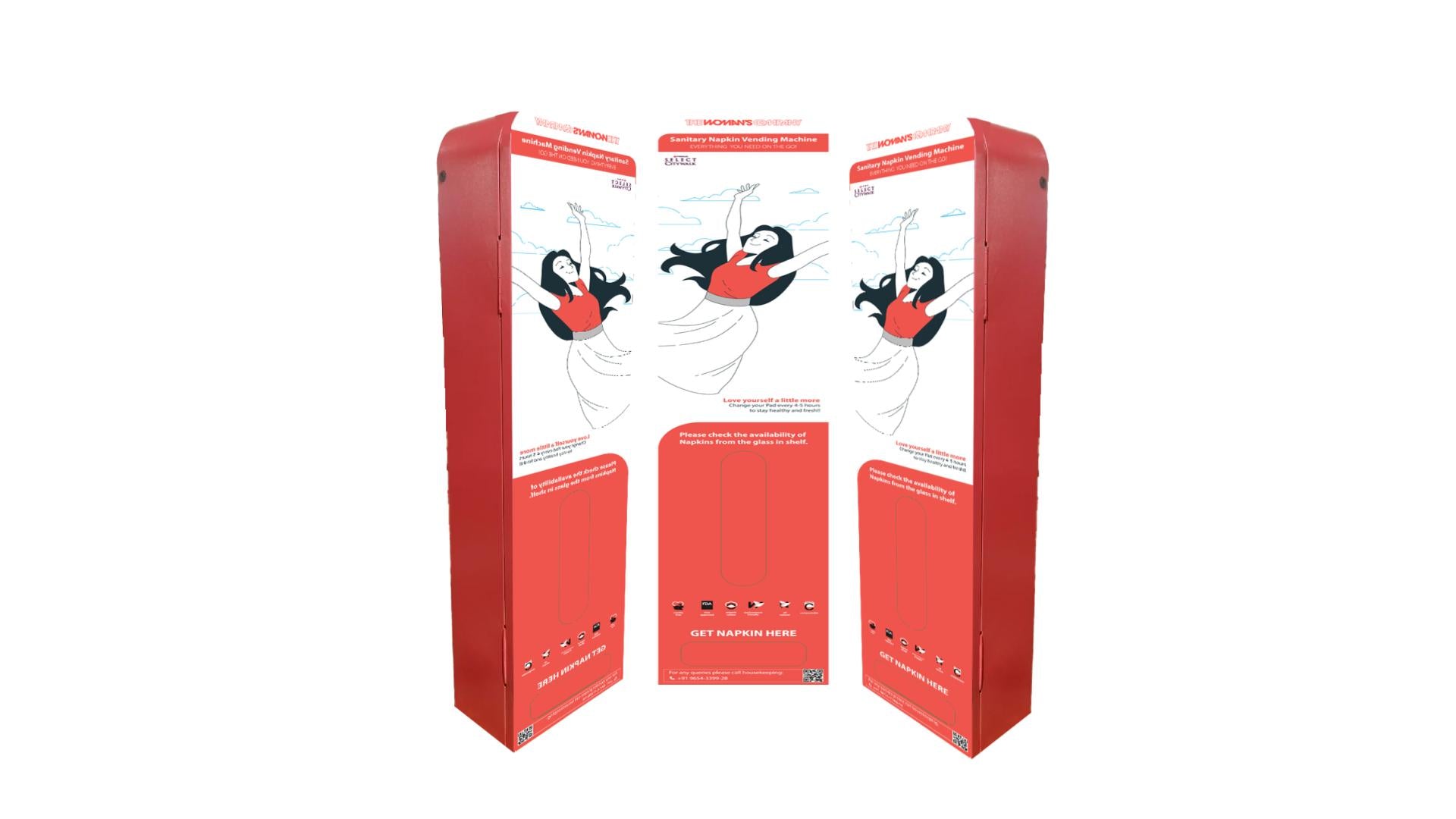Sanitary Napkin Vending Machine Wall Mounted